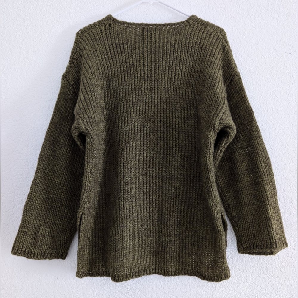 UNIF Moss Green Knit Wool Blend Sweater - Picture 2 of 5